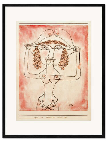 Kehystetty taidepainatus Singer of the comic opera, 1923