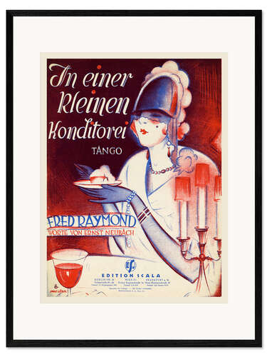 Inramat konsttryck In einer kleinen Konditorei, Tango, 1929