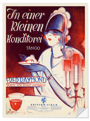 Wandsticker In einer kleinen Konditorei, Tango, 1929