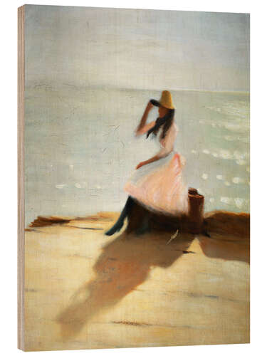 Hout print Young Girl on the Beach, Philip Wilson Steer