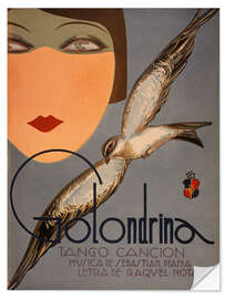 Selvklebende plakat Golondrina, Tango Cancion, Buenos Aires 1930