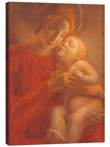 Stampa su tela Mary with Child, 1895