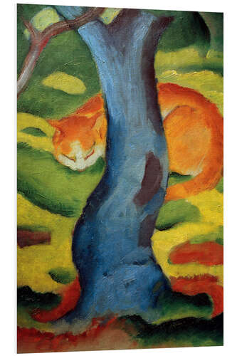 Foam board print Cat behind a tree, 1911