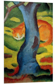 Foam board print Cat behind a tree, 1911