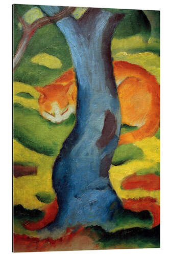 Tableau en plexi-alu Cat behind a tree, 1911