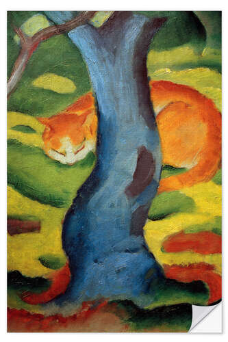 Sticker mural Cat behind a tree, 1911