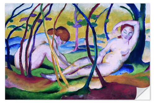 Sticker mural Nudes under trees, 1911