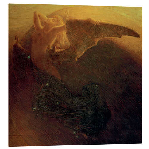 Tableau en verre acrylique The day awakens the night, 1905