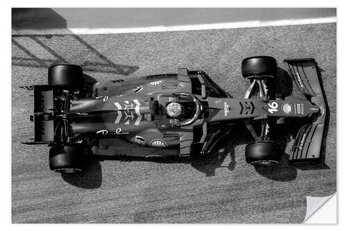 Naklejka na ścianę Charles Leclerc, Ferrari SF21, from above II