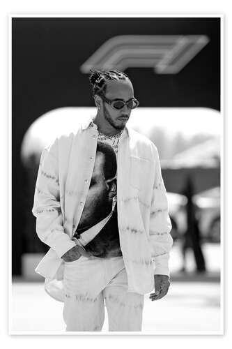 Poster Sir Lewis Hamilton vor Bahrain GP 2023 II