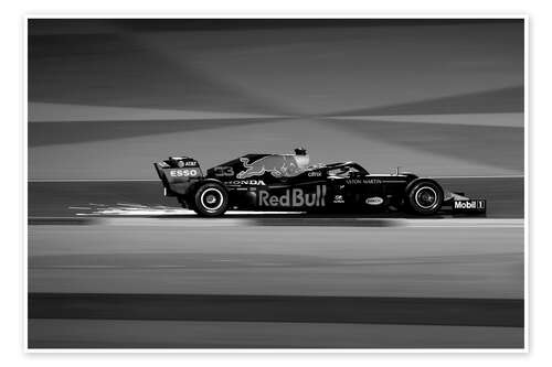 Poster Funkenflug von Max Verstappen, Red Bull, Bahrain 2020 II