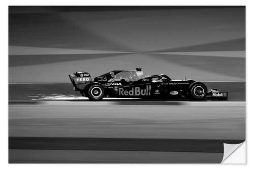 Sticker mural Flying sparks from Max Verstappen, Red Bull, Bahrain 2020 II