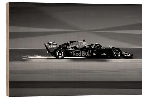 Stampa su legno Flying sparks from Max Verstappen, Red Bull, Bahrain 2020 II