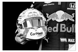 Naklejka na ścianę Max Verstappen's helmet, Red Bull Racing II