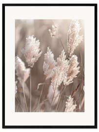 Impression artistique encadrée Idyllic pampas grass