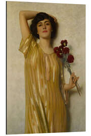 Magnettafel Dame in Gelb