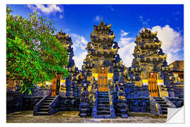 Wandsticker Hindu Temple in Batu Bolong, Bali, Indonesien