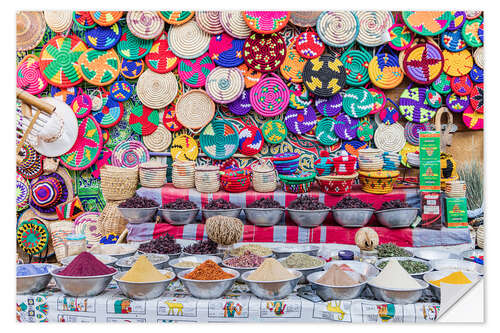 Sisustustarra Baskets and spices at the market of Luxor, Egypt