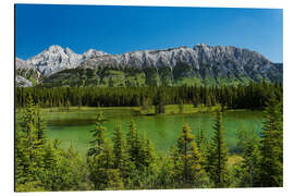 Quadro em alumínio Landscape at Spillway Lake, Kananaskis Country, Canada