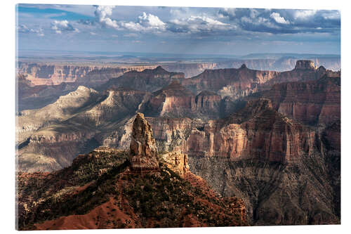 Stampa su vetro acrilico North Rim canyon formations, Grand Canyon, Arizona