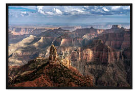 Gerahmter Kunstdruck North Rim Canyon Formationen, Grand Canyon, Arizona