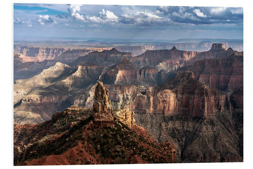 Foam board print North Rim canyon formations, Grand Canyon, Arizona