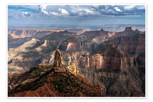 Poster North Rim Canyon Formationen, Grand Canyon, Arizona