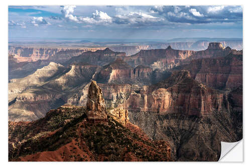 Naklejka na ścianę North Rim canyon formations, Grand Canyon, Arizona