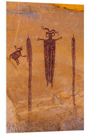 Foam board print Head of Sinbad Panel pictographs in San Rafael, Utah, USA