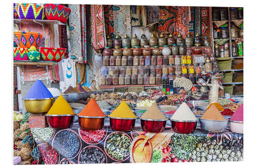 Stampa su PVC Spices for sale at a shop, Luxor, Egypt