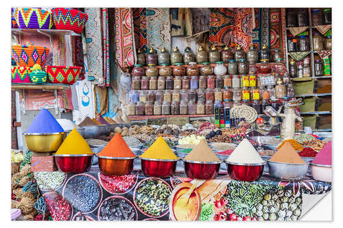 Wall sticker Spices for sale at a shop, Luxor, Egypt