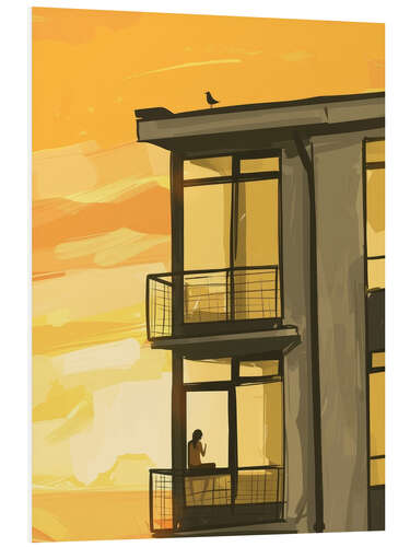 Foam board print Sunset Melody