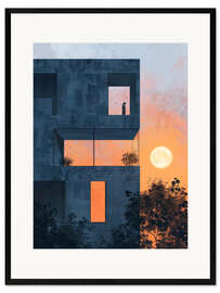 Stampa artistica con cornice Summer Urban Sunset