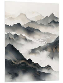 Foam board print Ethereal Peaks