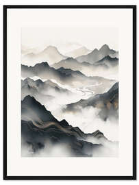 Gerahmter Kunstdruck Ethereal Peaks