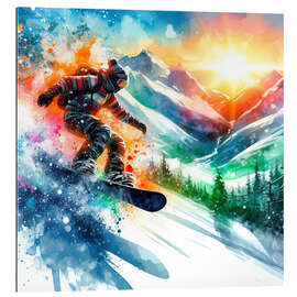 Gallery print Snowboard at full speed