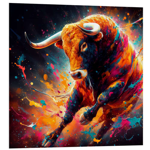 Foam board print Spanish bull