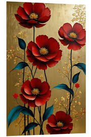 Quadro em PVC Red and Gold