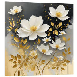 Quadro em PVC Beautiful Golden Flower