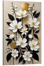 Tableau en aluminium White Sakura