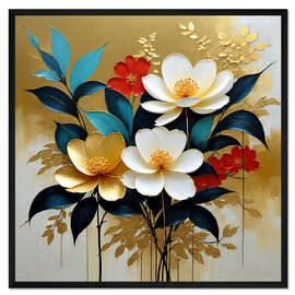 Gerahmter Kunstdruck Goldfiligran