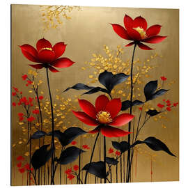 Magnettafel Roter und goldener Frühling