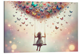 Magnettafel Traumflug auf Schmetterlingsflügeln - Michael artefacti