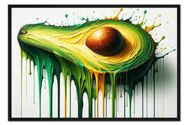 Gerahmter Kunstdruck Juicy Avocado Splash - Michael artefacti