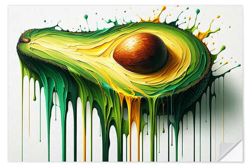 Naklejka na ścianę Juicy Avocado Splash