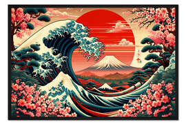 Gerahmter Kunstdruck Eternal Wave: Blossom's Embrace