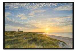 Gerahmter Kunstdruck Sommerabend auf Sylt