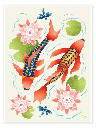 Poster Koi fish pond