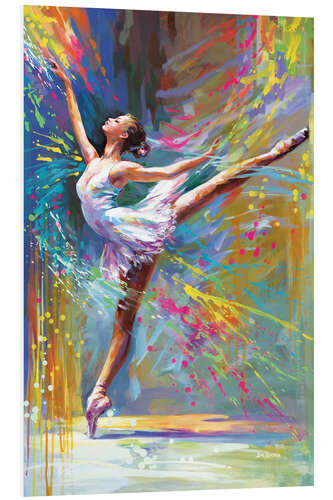 Foam board print Ballerina's Moment of Magic