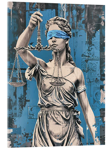 Acrylic print Justitia with scales